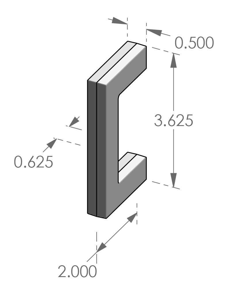 CK-1003 Square Cabinet Pull Specifications