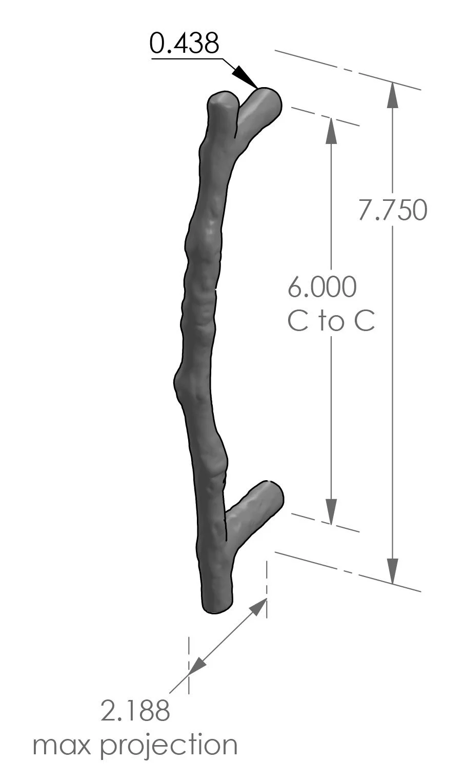 CK-722 Twig Cabinet Pull Specifications