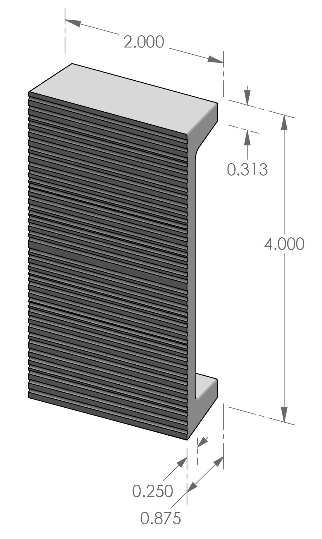 CK-9204CDRY Corduroy Cabinet Pull Specifications