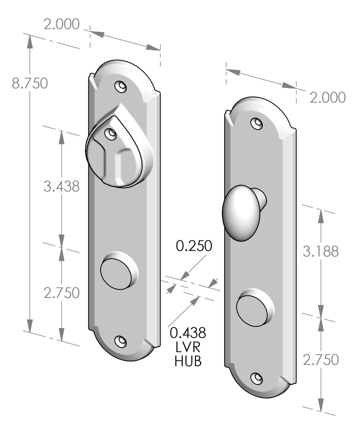 CS-A407PLD Passage Latch - Deadbolt Door Entry Set Specifications