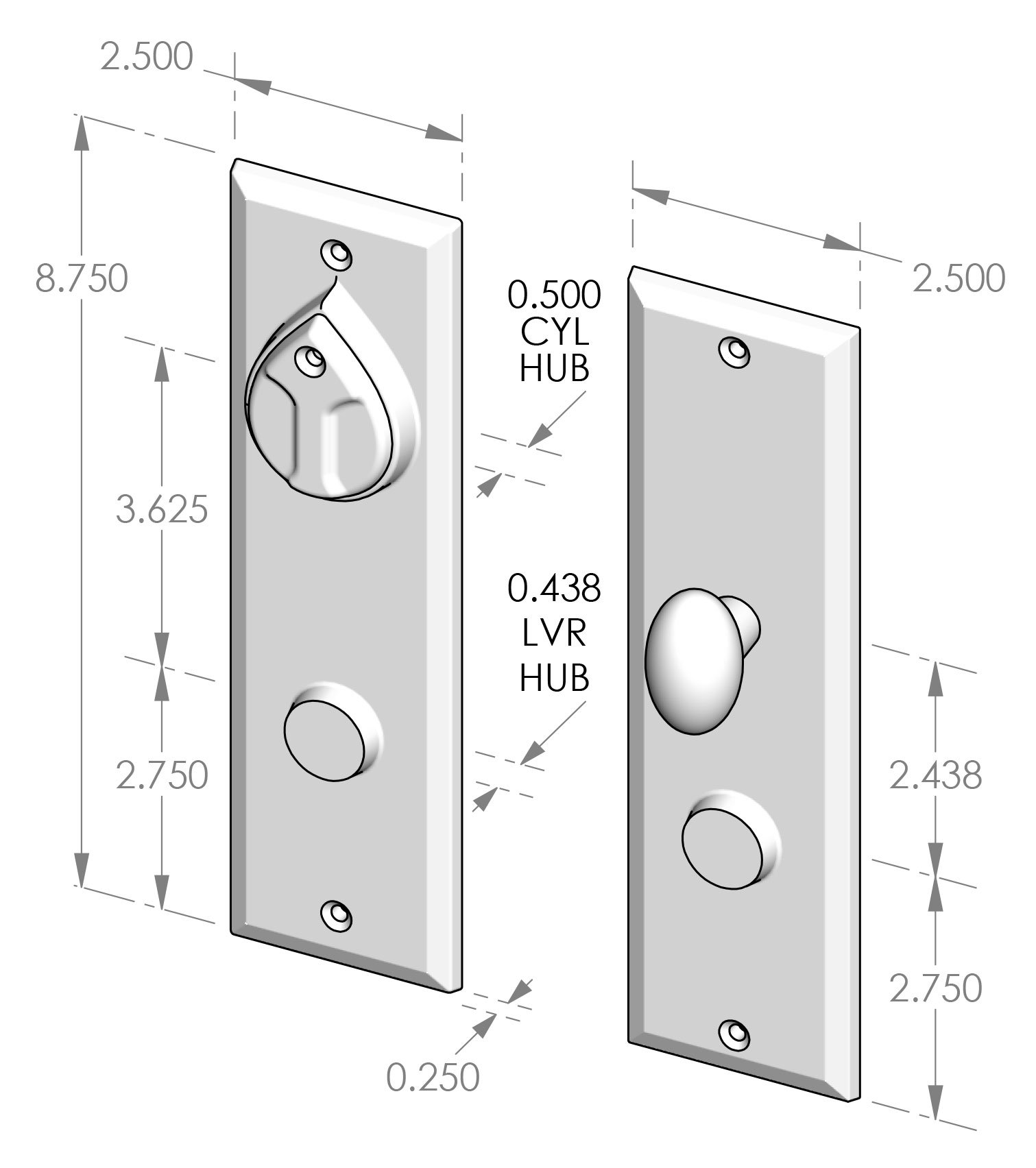 CS-408ML Mortise Lock Door Entry Set Specifications