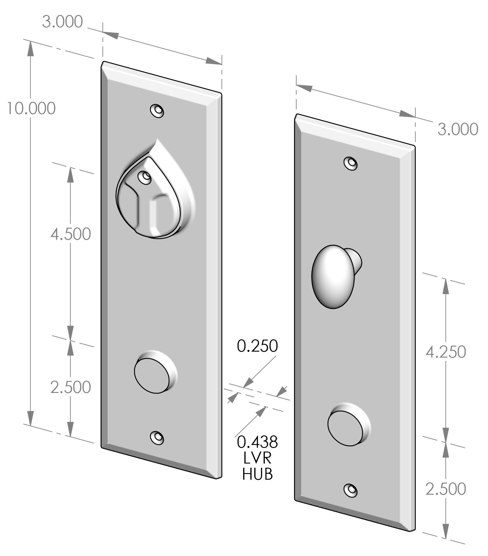 CS-410PLD Passage Latch - Deadbolt Door Entry Set Specifications