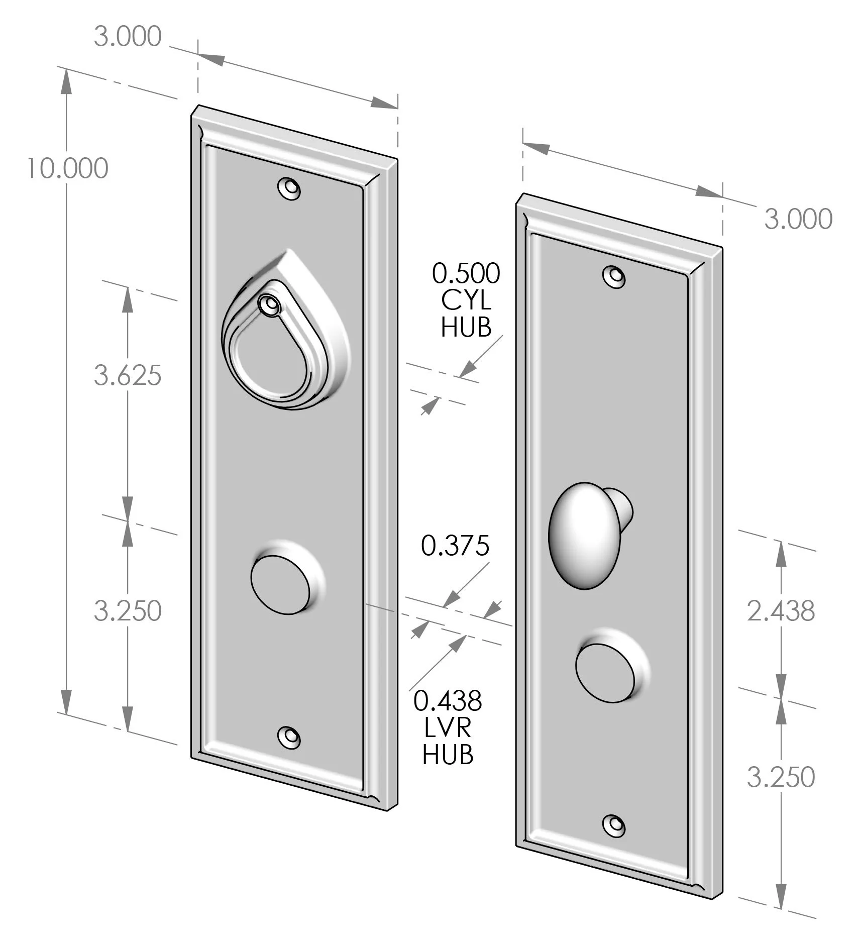CS-422ML Mortise Lock Door Entry Set Specifications