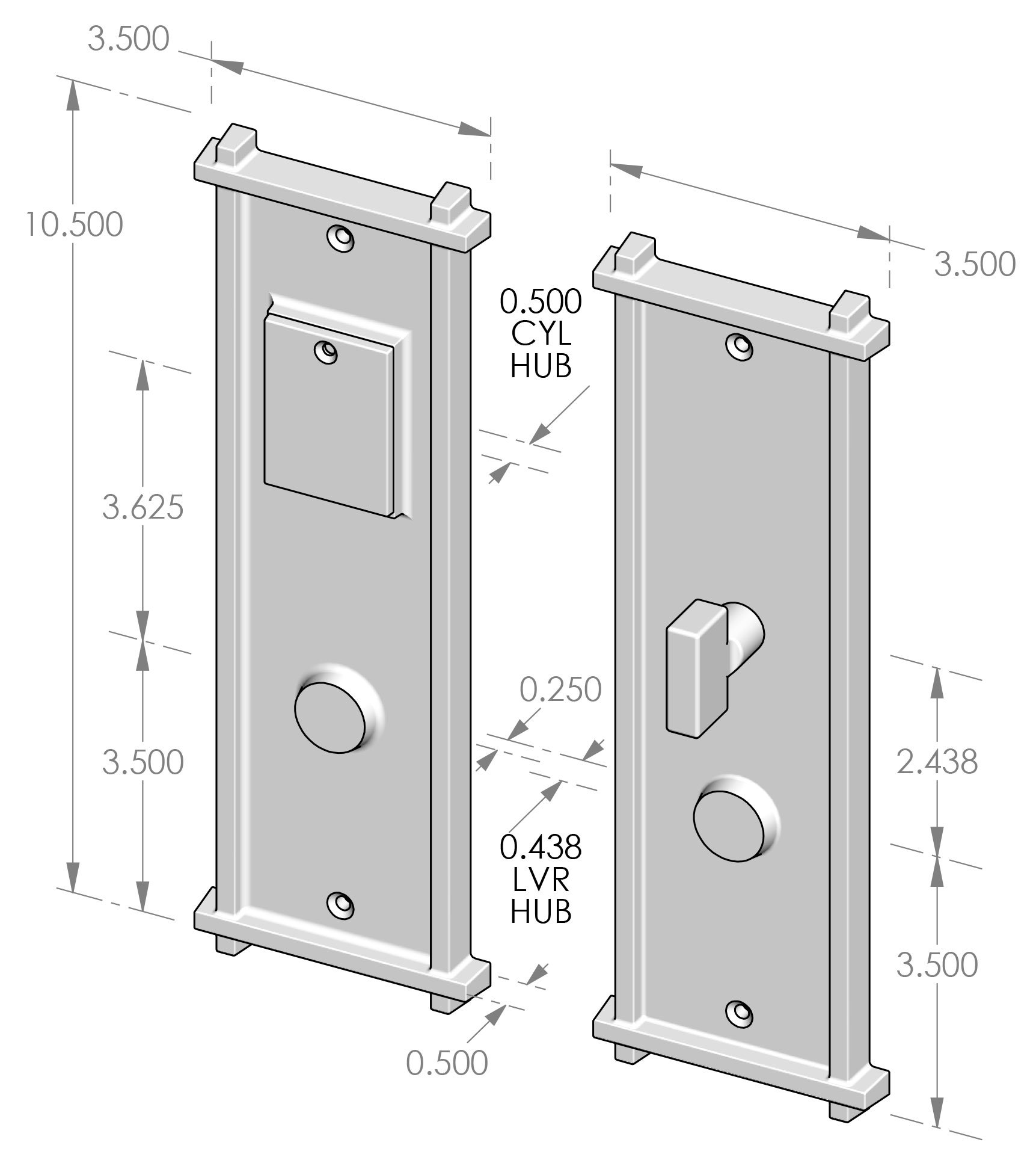 CS-451ML Mortise Lock Door Entry Set Specifications