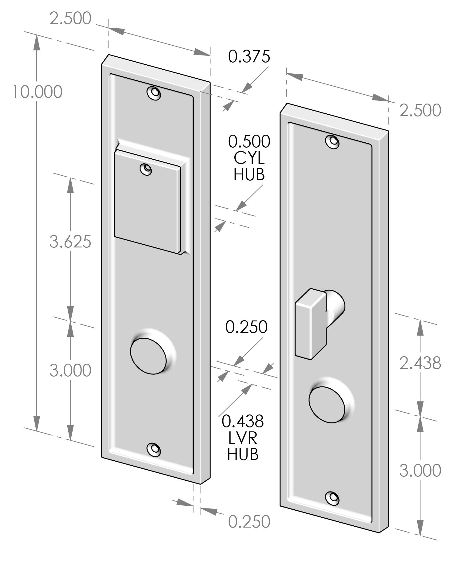 CS-1510ML Mortise Lock Door Entry Set Specifications
