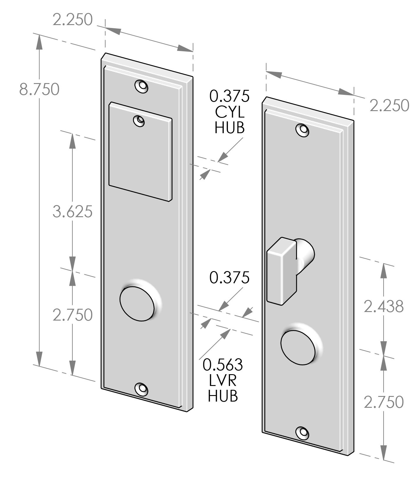 CS-2108ML Mortise Lock Door Entry Set Specifications