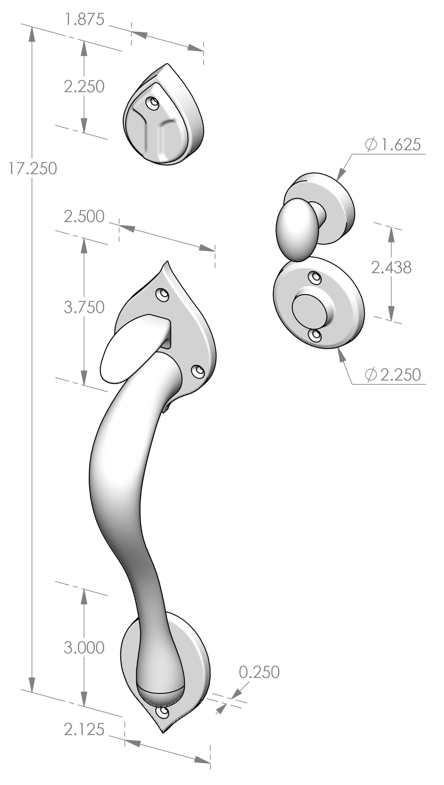 CS-713 Handle x Lever Mortise Lock Door Entry Set Specifications