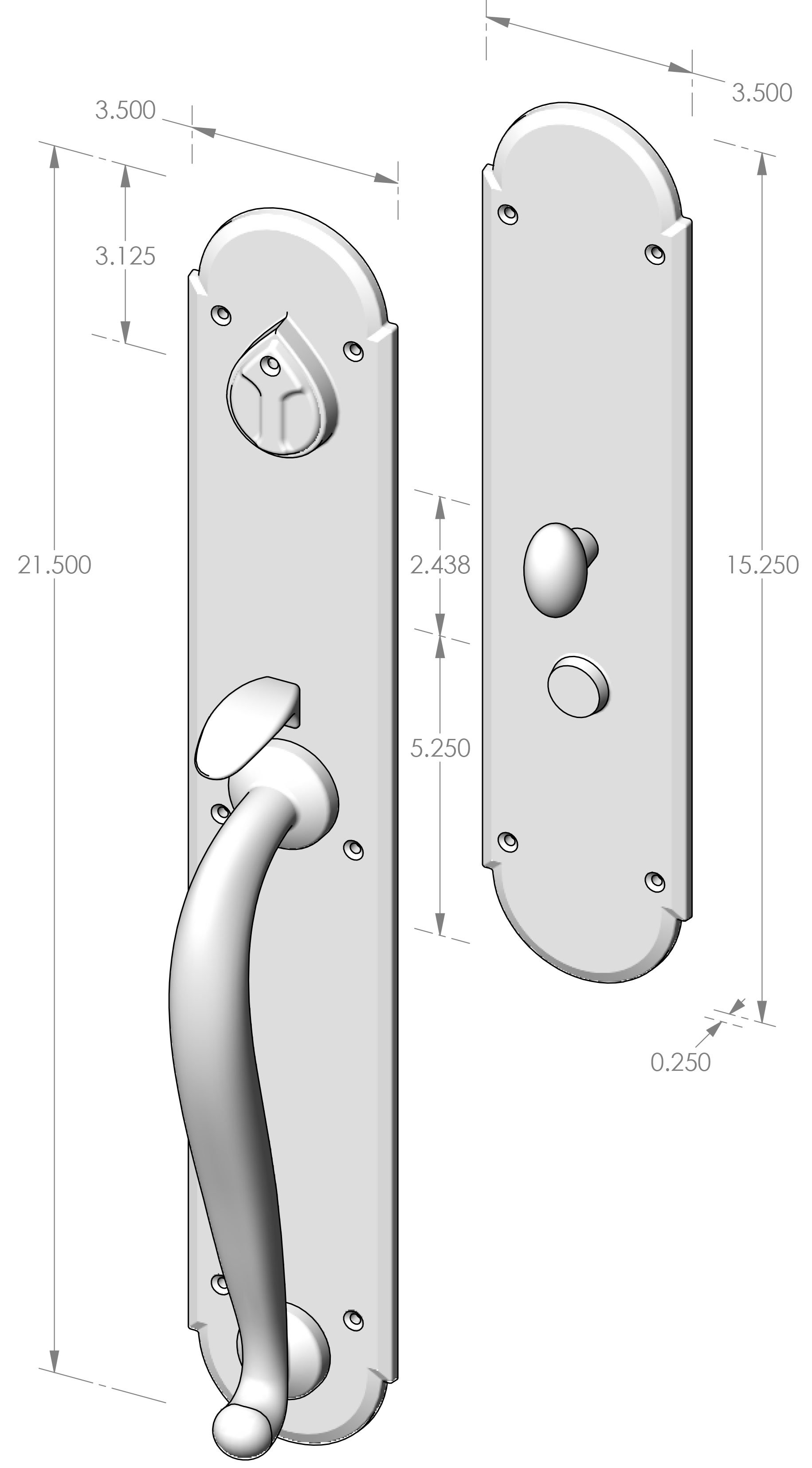 CS-A802 Handle x Lever Mortise Lock Door Entry Set Specifications