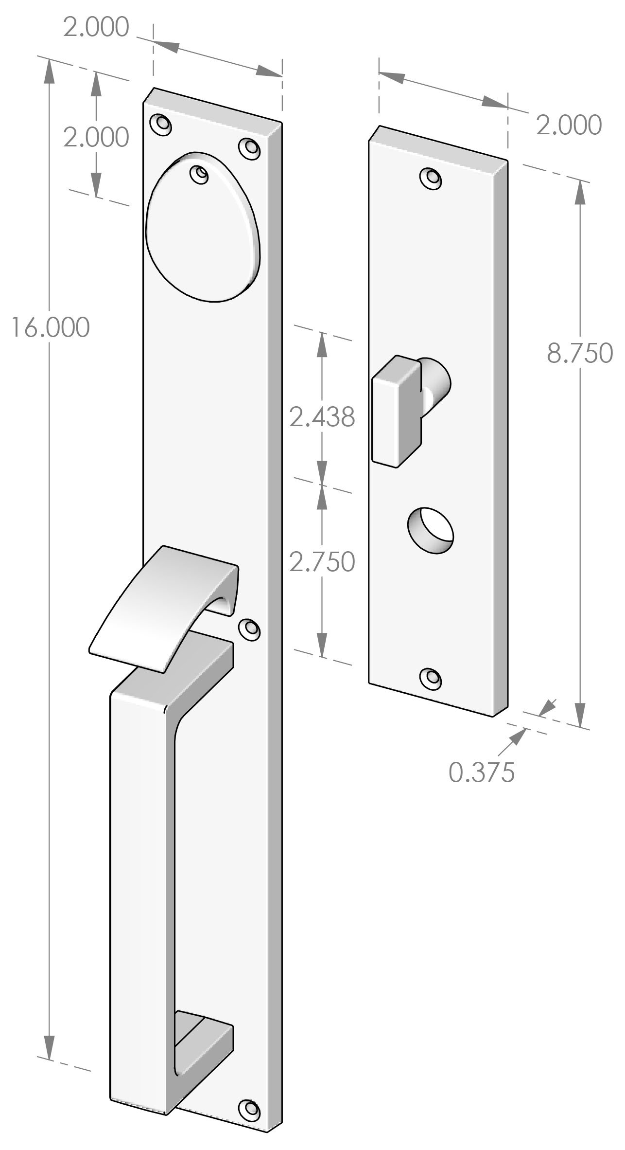 CS-N900 Handle x Lever Mortise Lock Door Entry Set Specifications