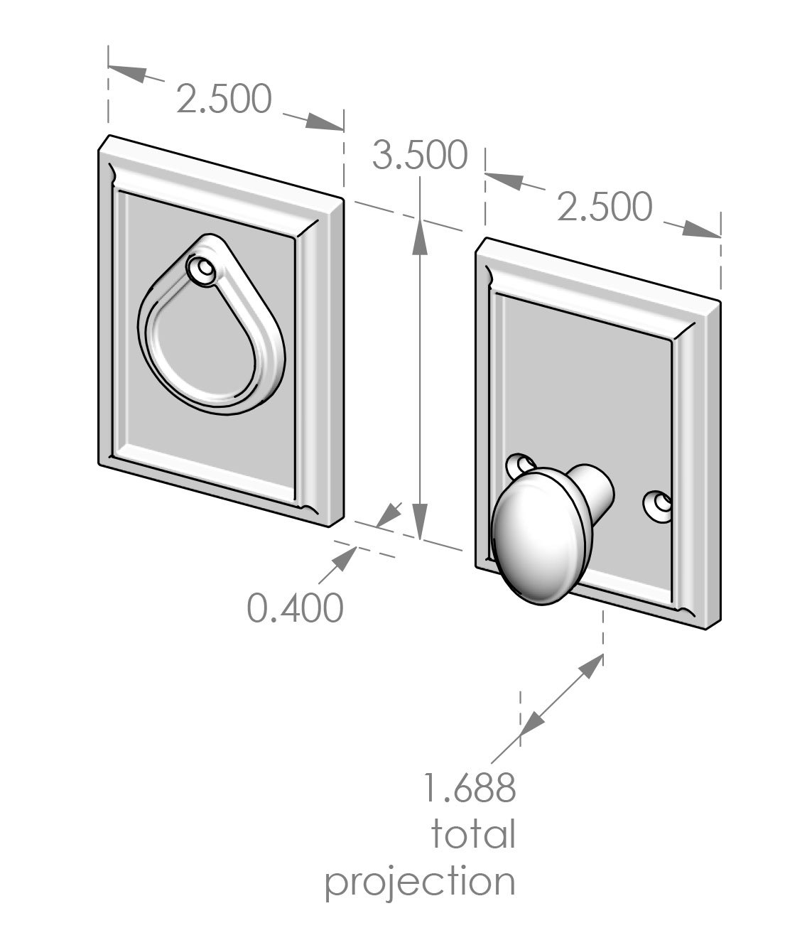 CS-511 - 512DB Ridge Auxiliary Deadbolt Set Specifications