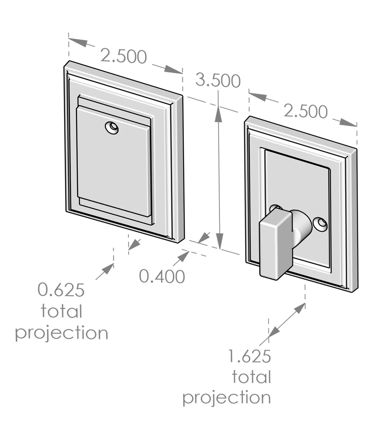 CS-529 - 530DB Teton Auxiliary Deadbolt Set Specifications