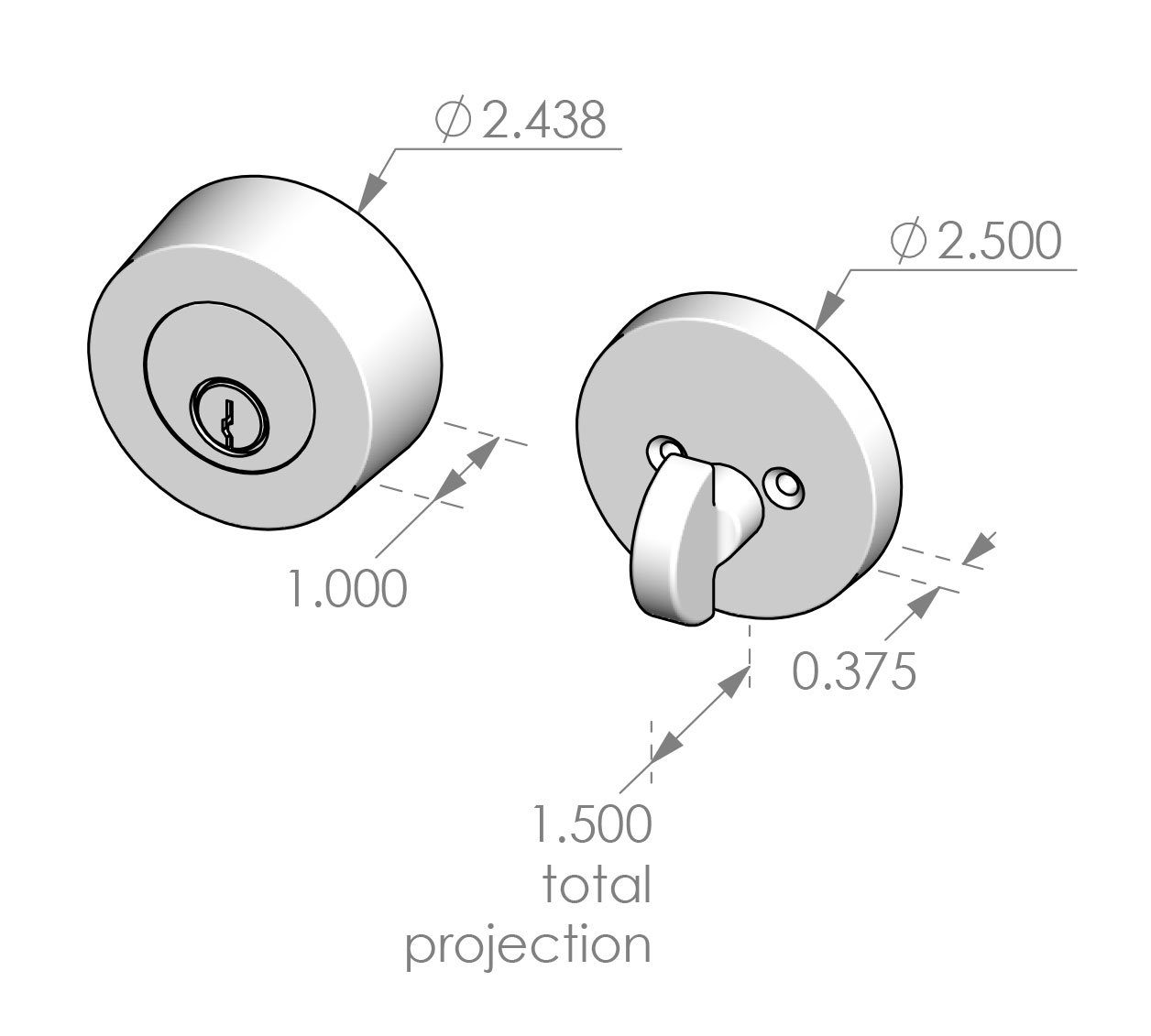 CS-LB9500 - 9501DB Bluetooth Smart Auxiliary Deadbolt Set Specifications
