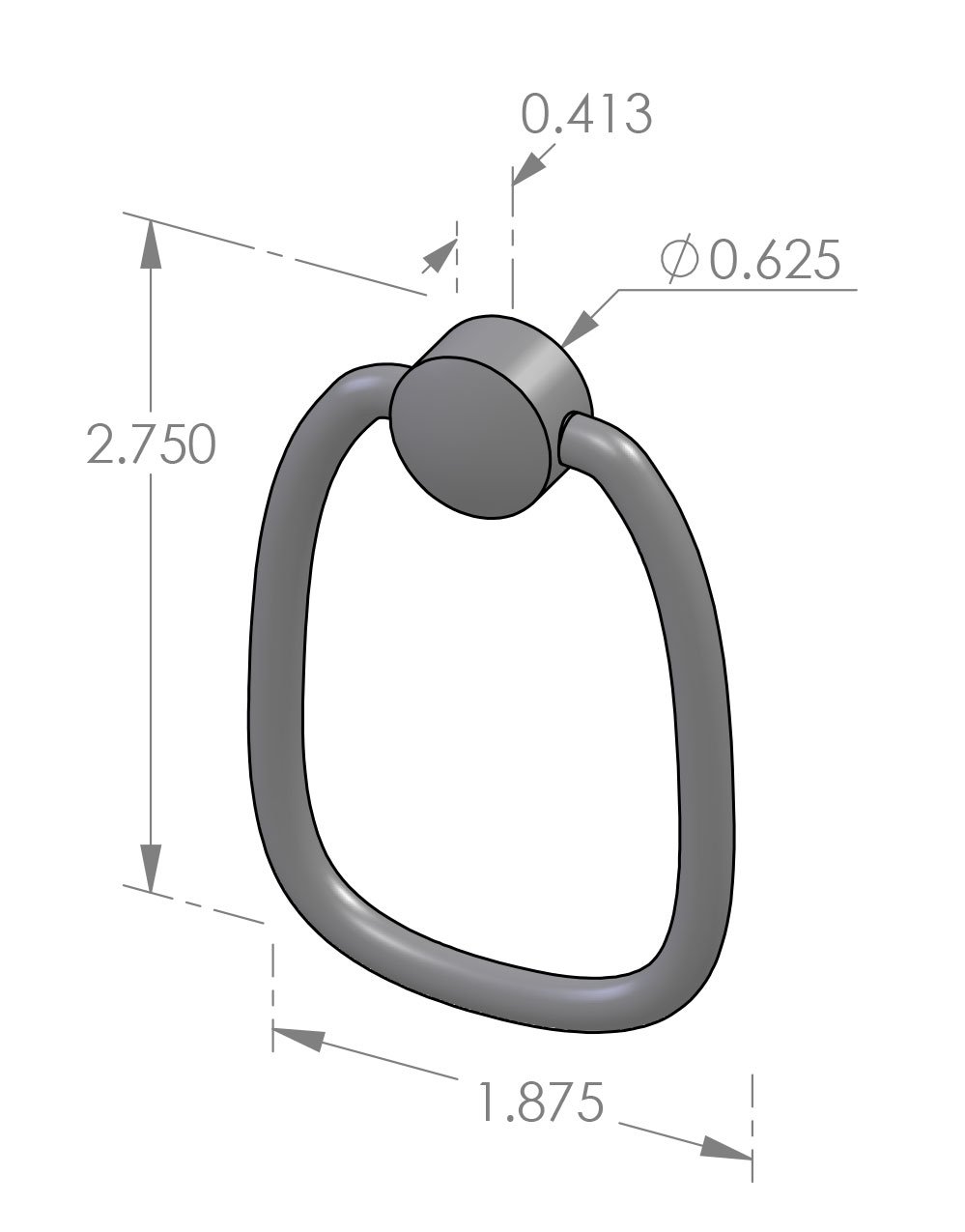 TPC-FR Flap Ring Flush Pull Turn Piece Specifications