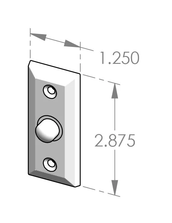 DRB-4 Rectangular Bevel Door Bell Specifications