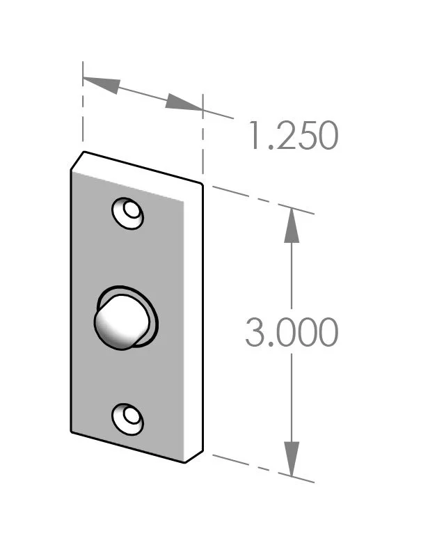 DRB-9-3 Rectangular Contemporary Door Bell | Sun Valley Bronze
