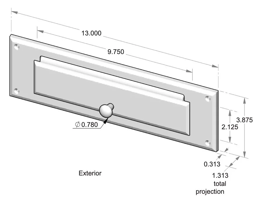 CS-MLST13 Mail Slot | Sun Valley Bronze Hardware