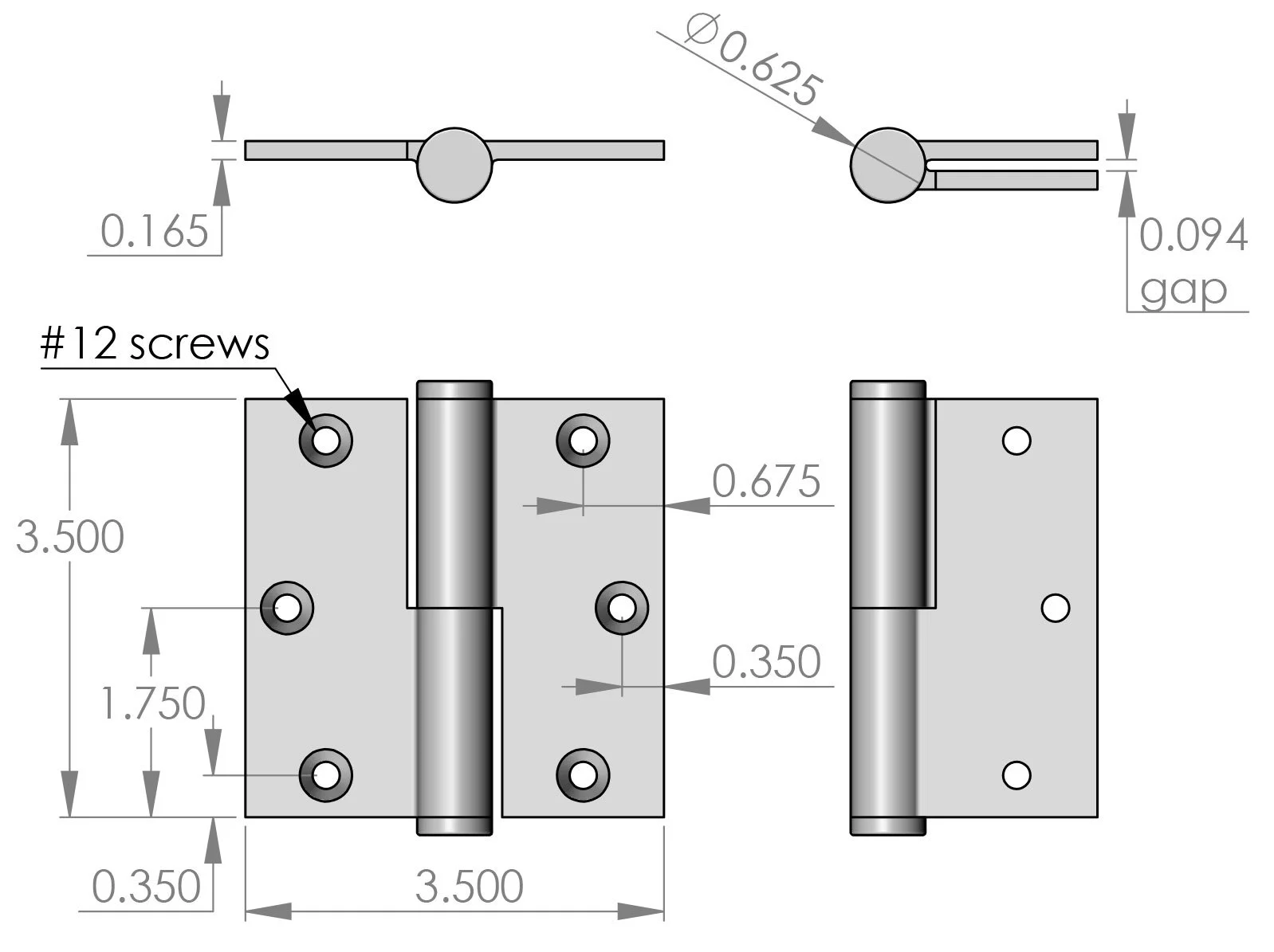 BH-3535 Door Hinge Specifications