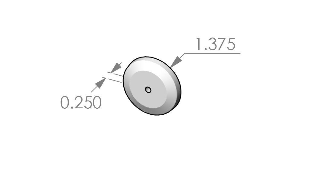 CKE-RP138 Bevel Edge Round Cabinet Knob Escutcheon Specifications