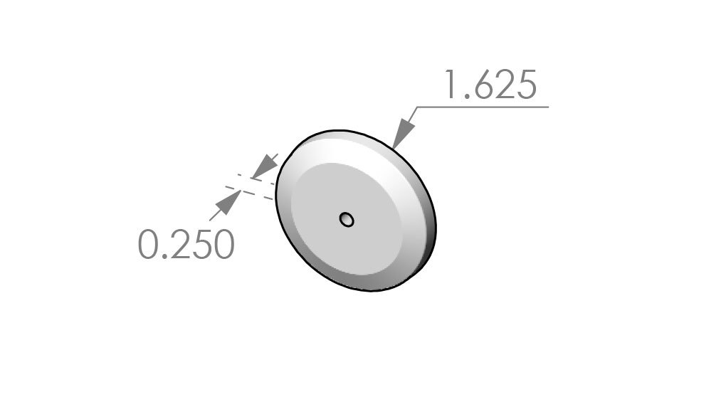 CKE-RP158 Bevel Edge Round Cabinet Knob Escutcheon Specifications