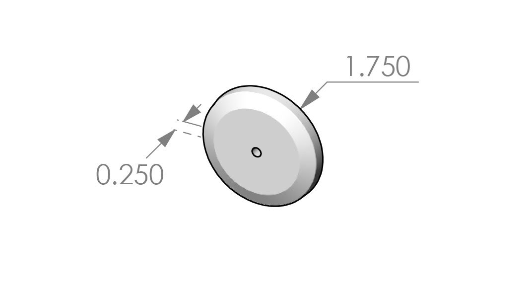 CKE-RP175 Bevel Edge Round Cabinet Knob Escutcheon Specifications