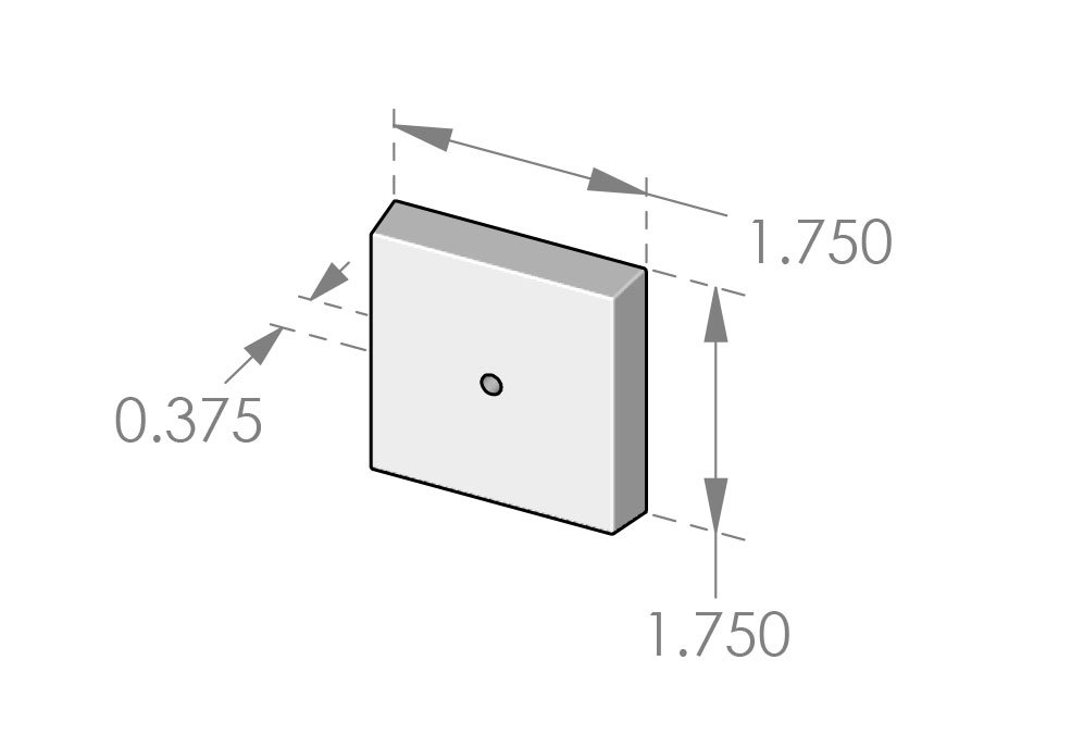 CKE-9175 Contemporary Square Cabinet Knob Escutcheon Specifications