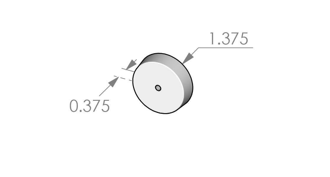 CKE-RP9138 Contemporary Round Cabinet Knob Escutcheon Specifications