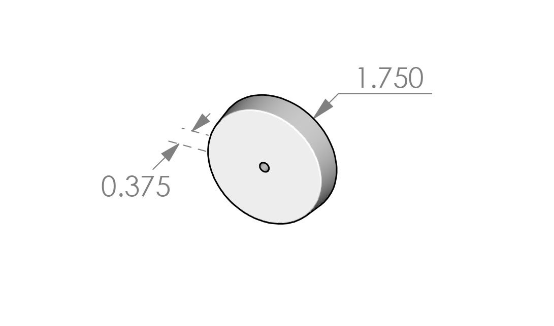 CKE-RP9175 Contemporary Round Cabinet Knob Escutcheon Specifications
