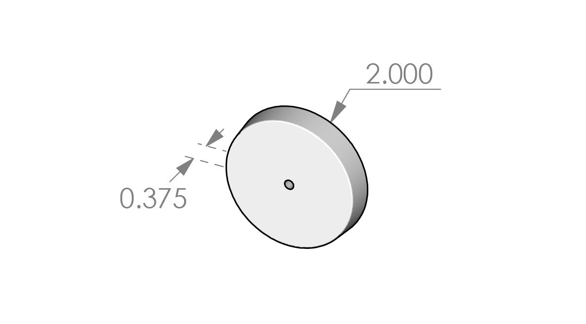 CKE-RP9200 Contemporary Round Cabinet Knob Escutcheon Specifications