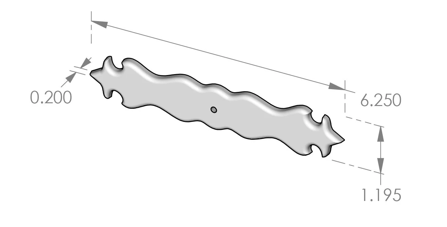 CKE-FDL Fleur de Lis Cabinet Knob Escutcheon Specifications