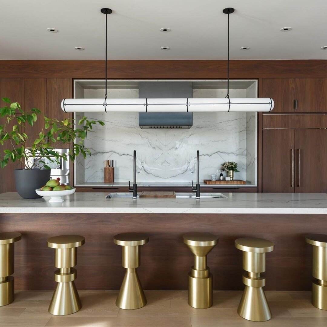 Featured Project // Rosedale Residence in Calgary, Canada features Sun Valley Bronze Kitchen &amp; Bath Hardware. A gorgeous kitchen featuring @sunvalleybronze CK-500 Series Cabinet Edge Pulls and 900 Series Appliance Pulls. Bathroom features Sun Val