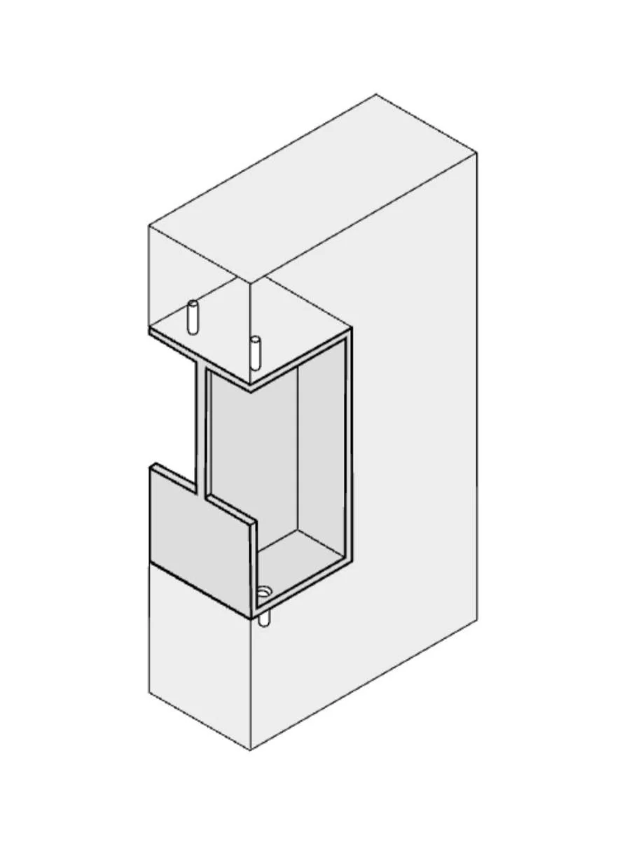 FEP-T4-2 Edge Flush Pull with Tab