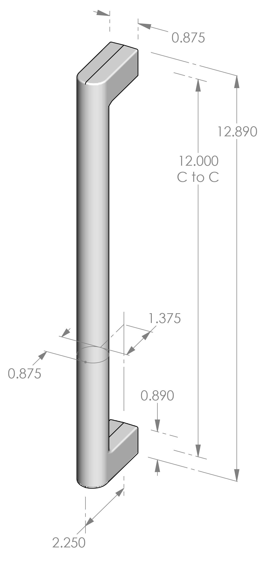 AP-165-12 Petite Appliance Pull Specifications