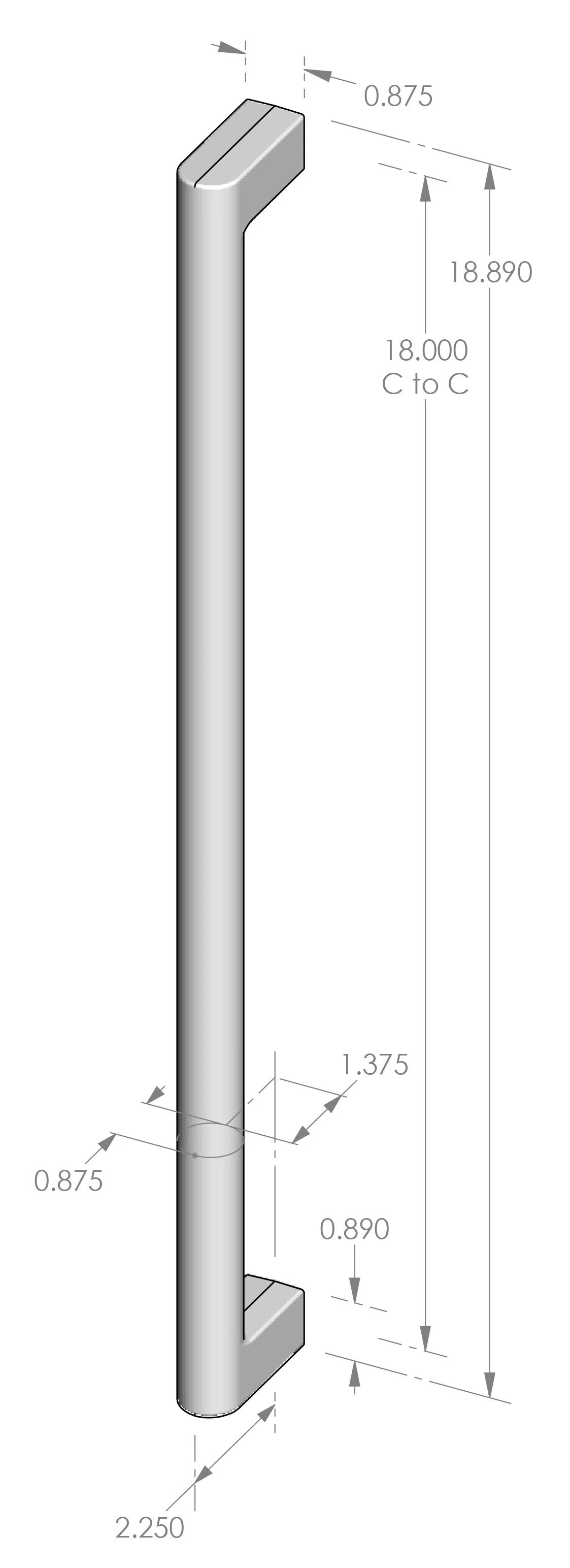 AP-165-18 Petite Appliance Pull Specifications