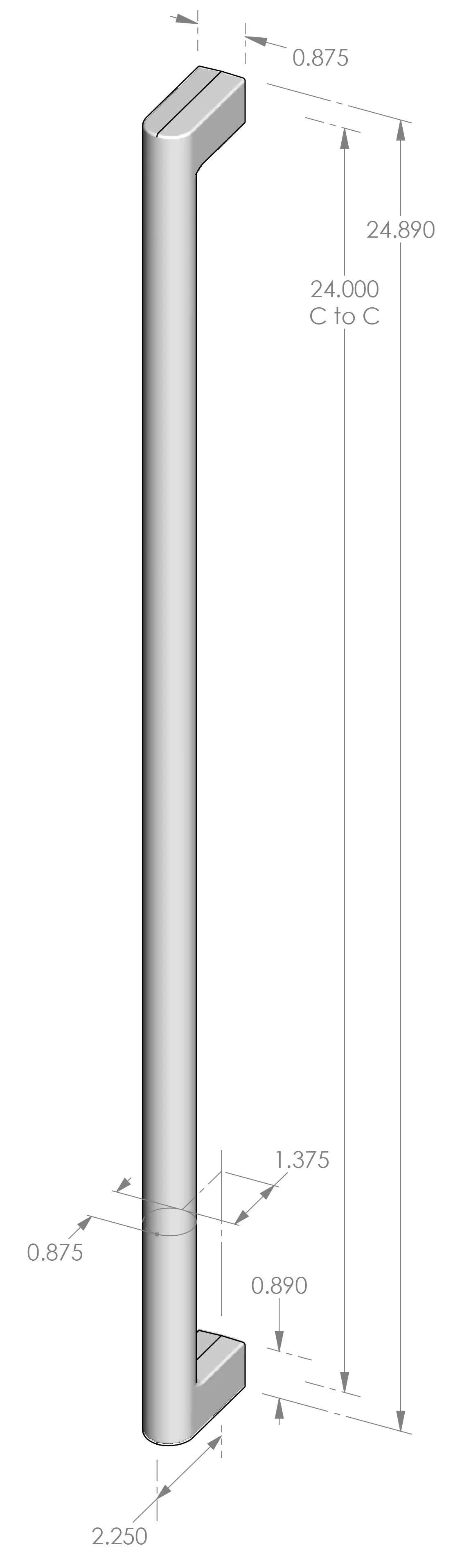 AP-165-24 Petite Appliance Pull Specifications