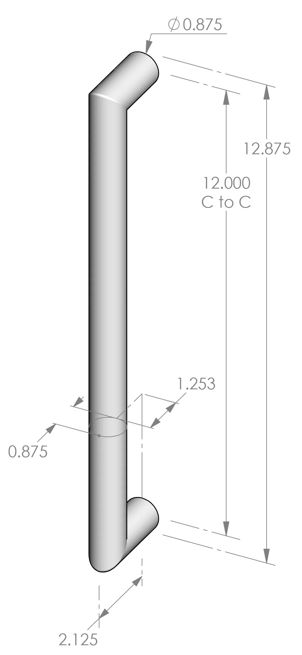 AP-169-12 Lolo Appliance Pull Specifications
