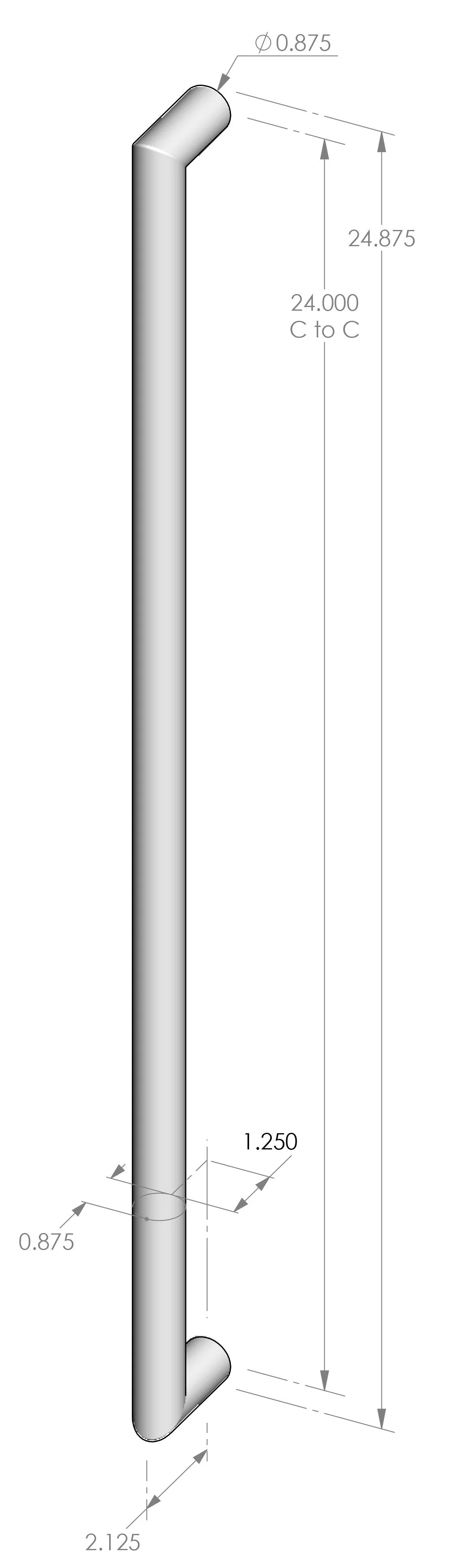 AP-169-24 Lolo Appliance Pull Specifications