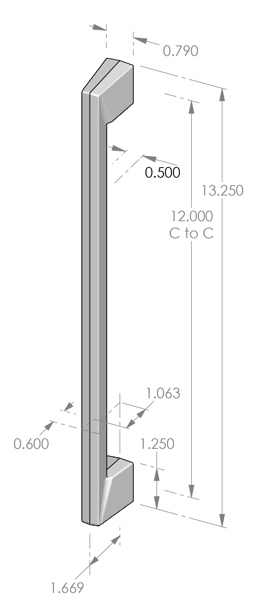 AP-805-12 Swedge Appliance Pull Specifications