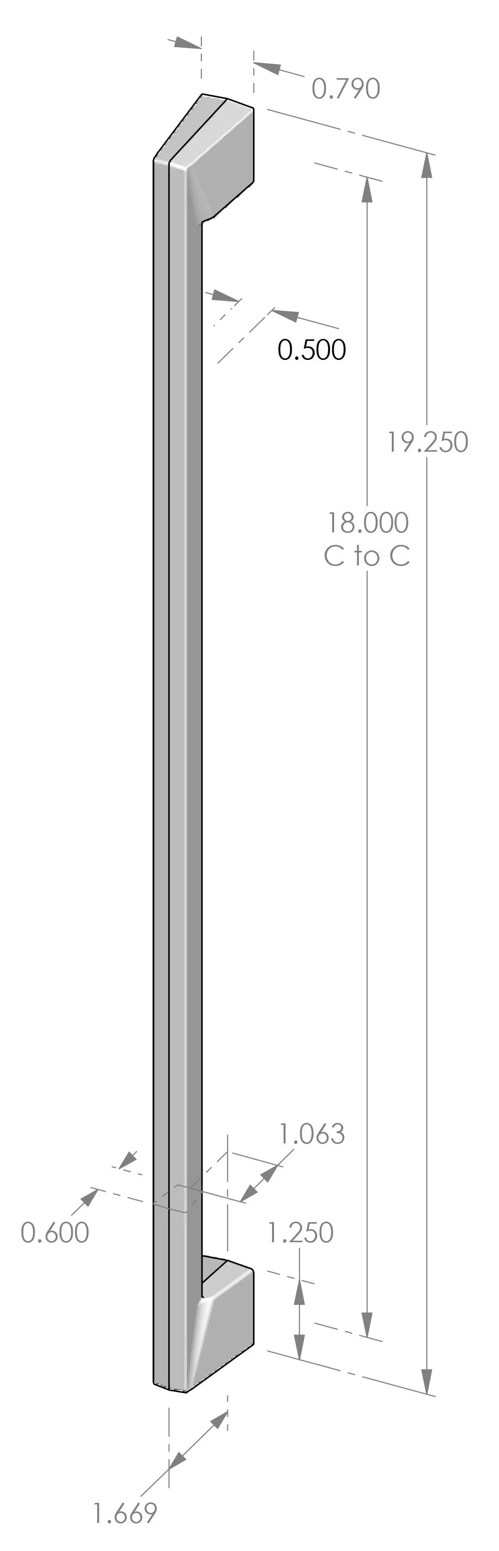 AP-805-18 Swedge Appliance Pull Specifications