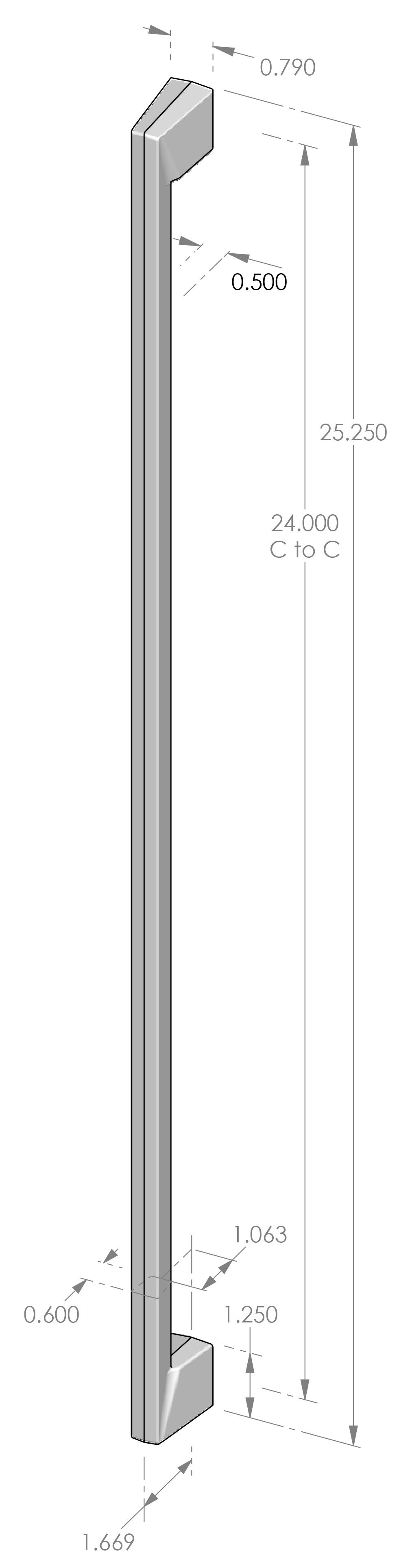 AP-805-24 Swedge Appliance Pull Specifications