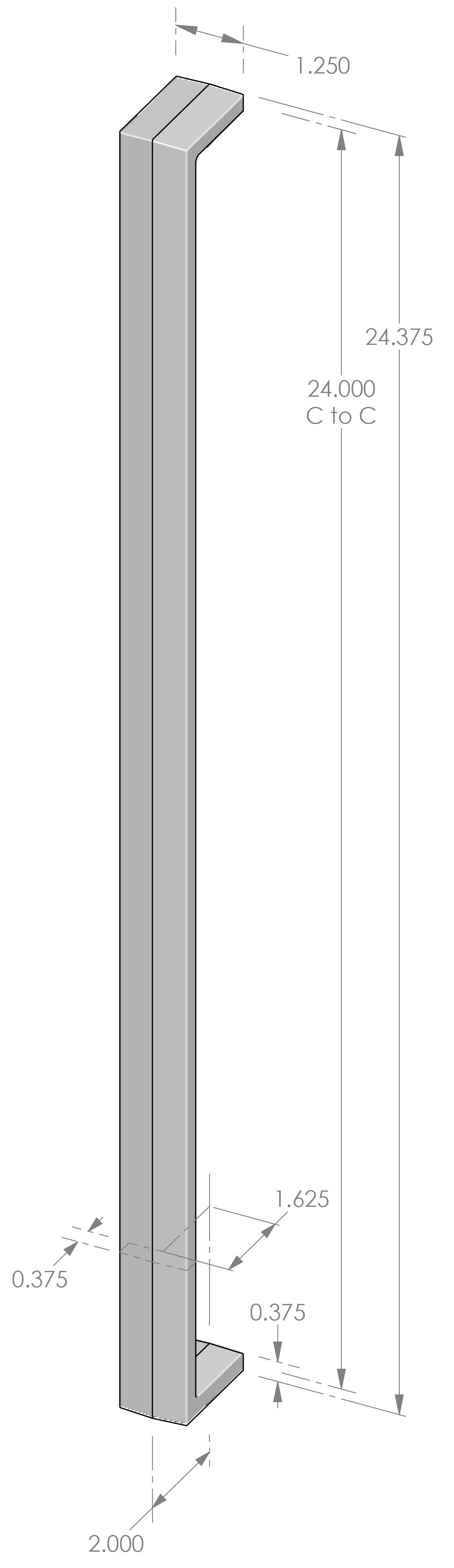 AP-914-24 Contemporary Appliance Pull Specifications