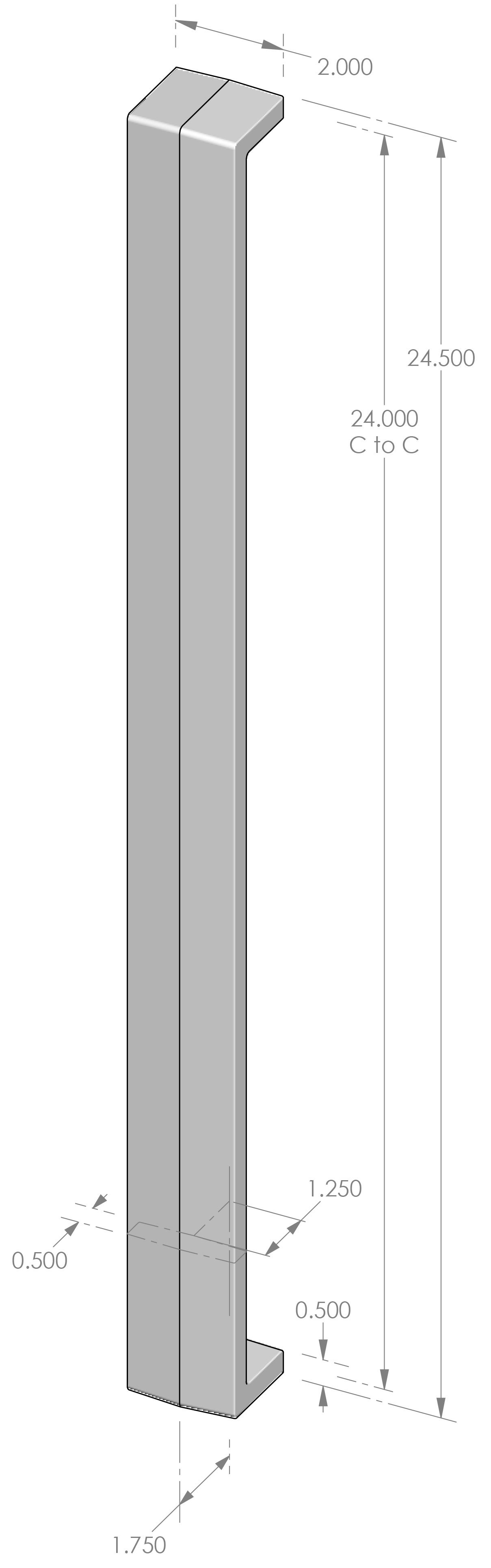 AP-970-24 Contemporary Appliance Pull Specifications
