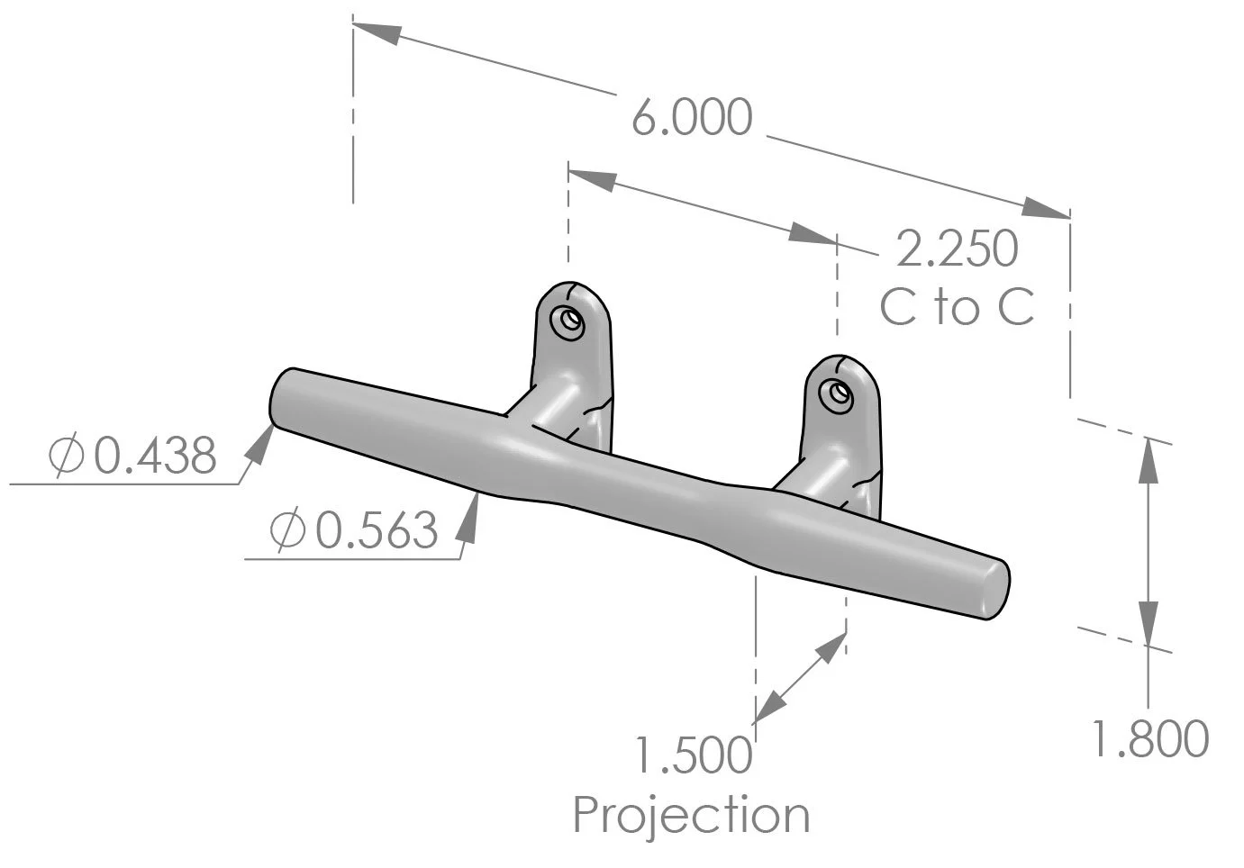 ANV-6 Boat Cleat Specifications