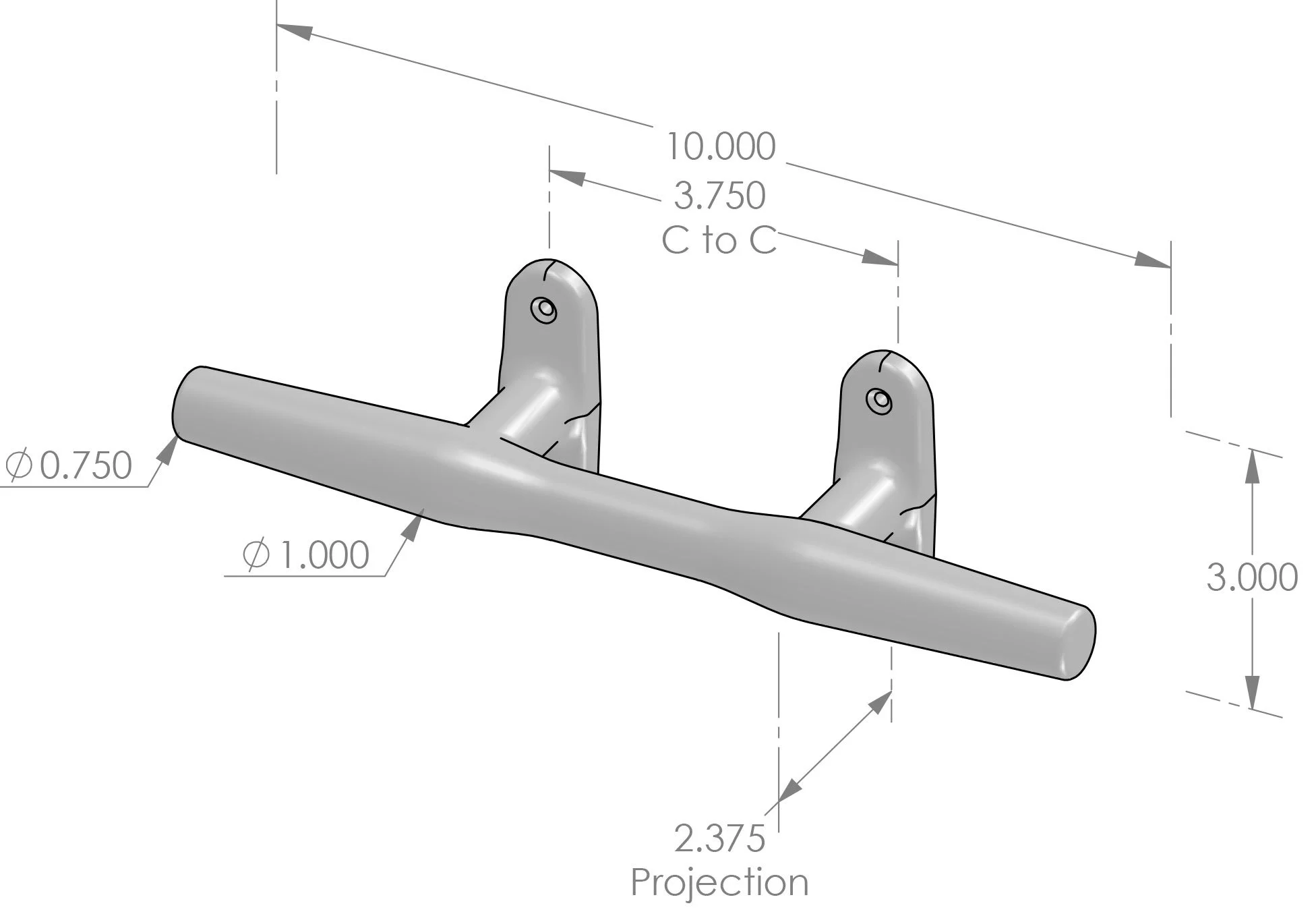 ANV-10 Boat Cleat Specifications