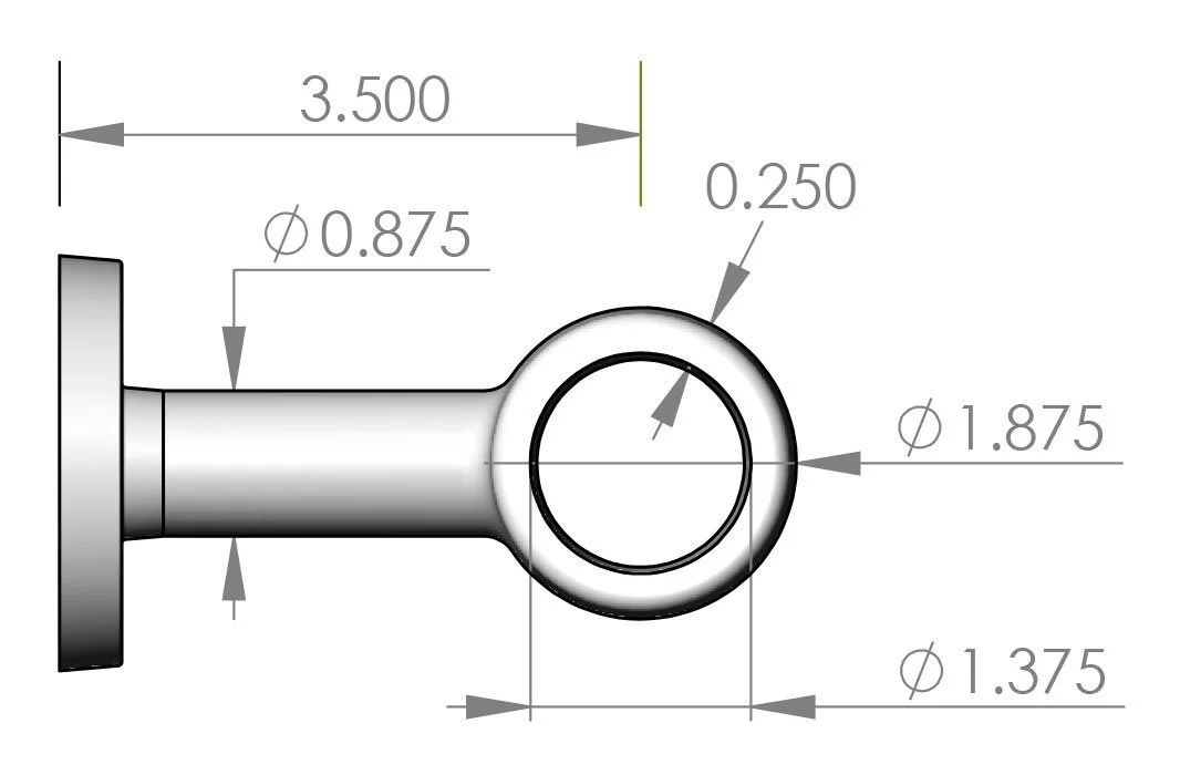 DRP-100 Drapery Bracket Specifications