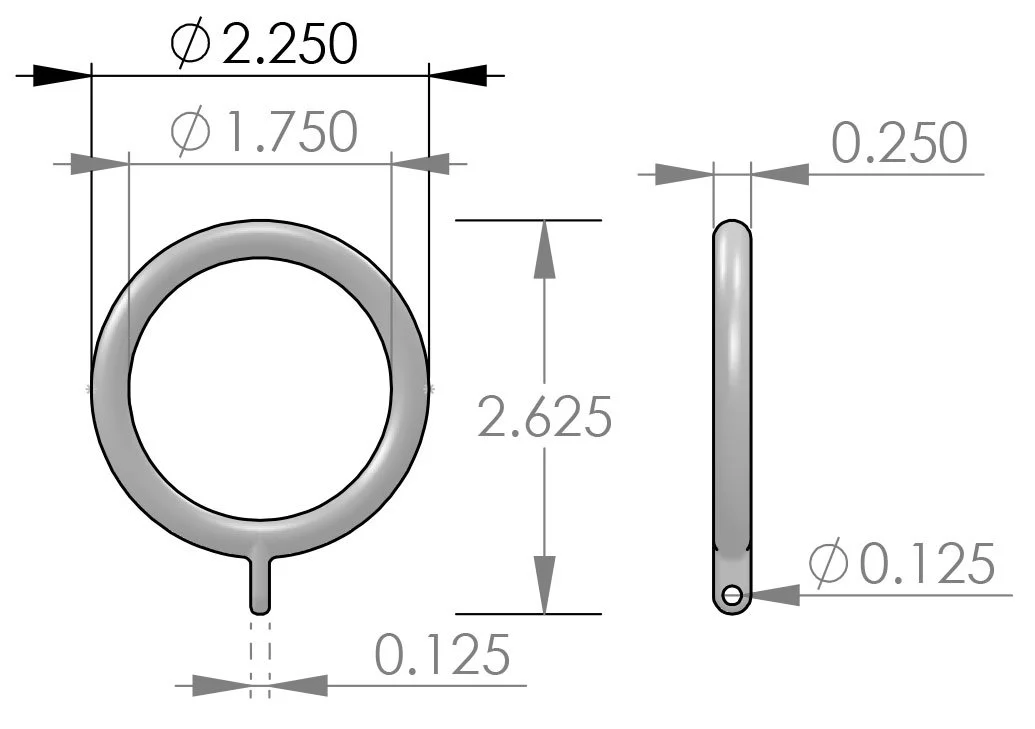 DRP-RING-2 Drapery Ring Specifications