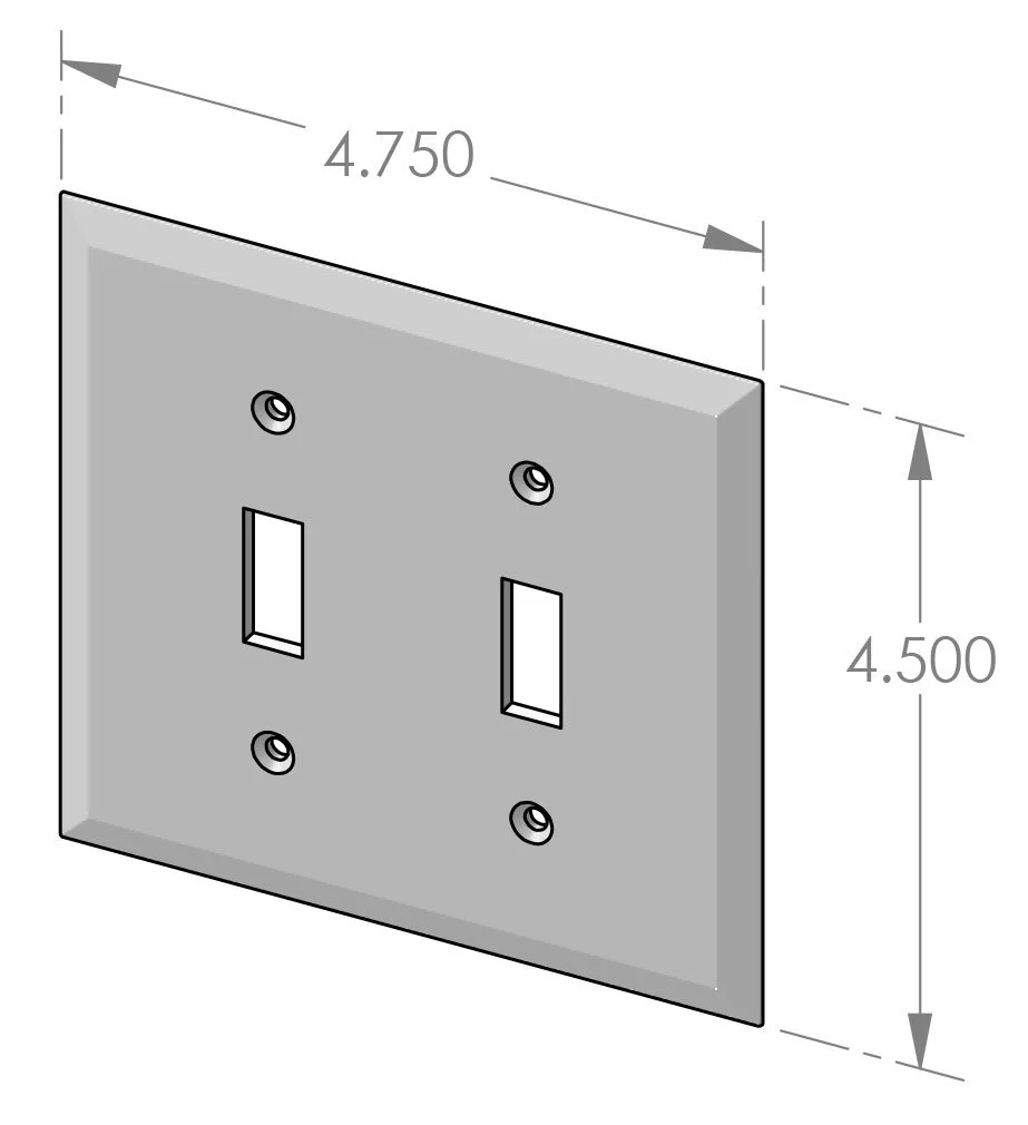 EC-102 2-Gang Switchplate Cover Specifications