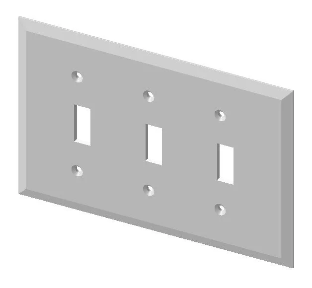 EC-103 3-Gang Switchplate Cover