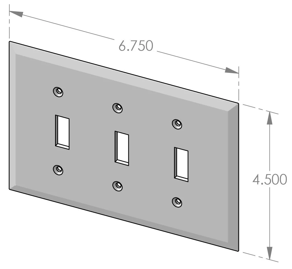 EC-103 3-Gang Switchplate Cover Specifications