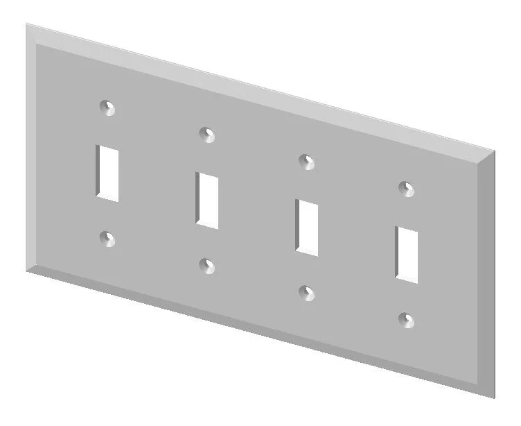 EC-104 4-Gang Switchplate Cover