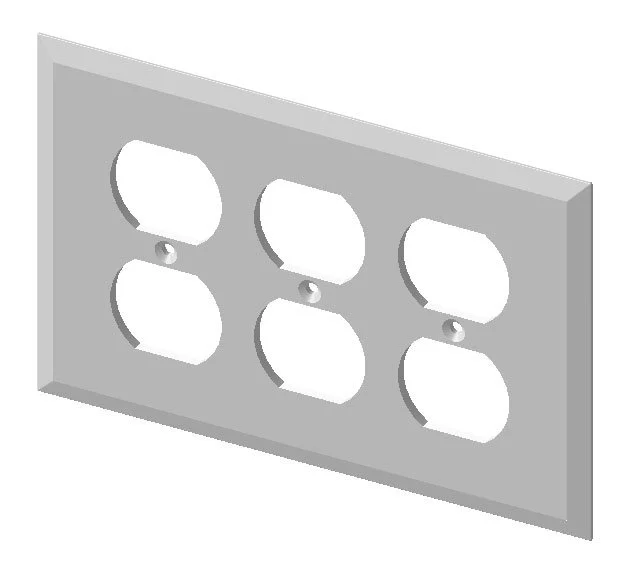 EC-203 3-Gang Outlet Cover